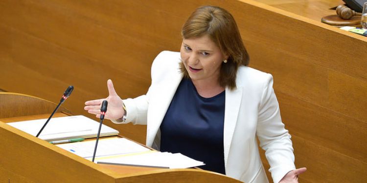 La presidenta del PPCV, Isabel Bonig, ha participat en la manifestació convocada de SCC.