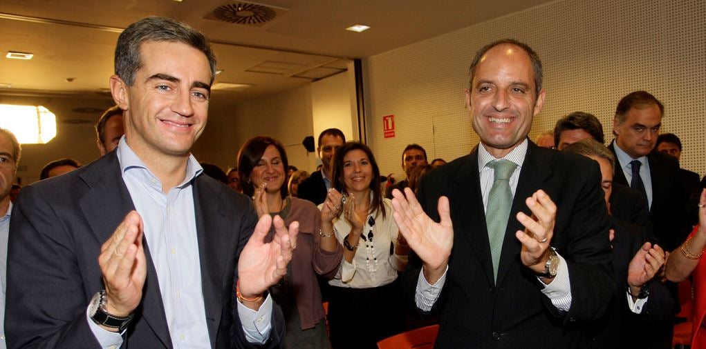 Francisco Camps i Ricardo Costa al Consell Executiu del PPCV del 13 d'octubre del 2009.