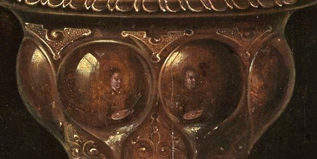 Clara Peeters, 'Taula' (detall de la copa), 1611. Oli sobre taula