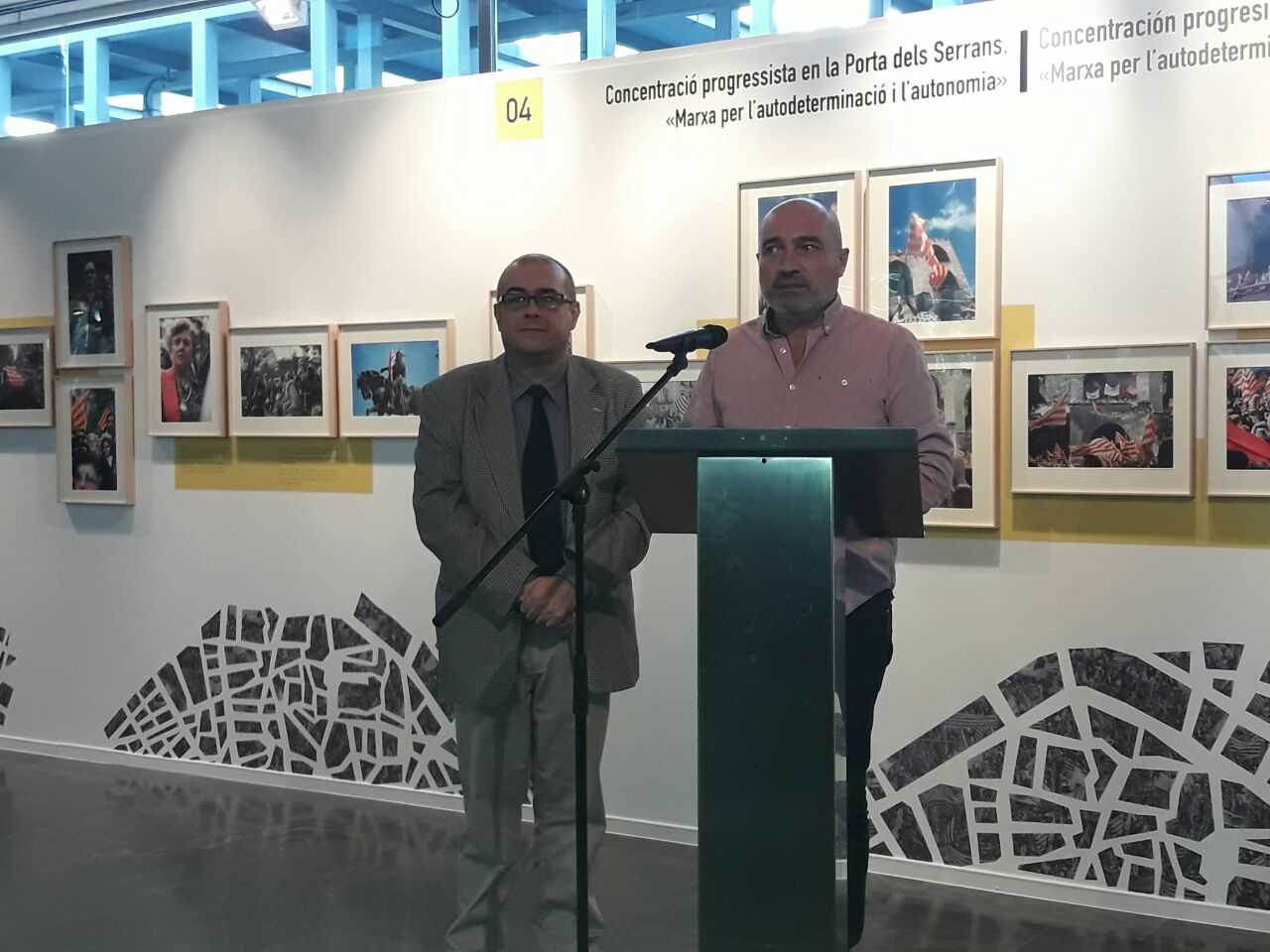 El director del MuVIM, Rafa Company amb el diputat de Cultura de la Diputació de València, Xavier Rius.