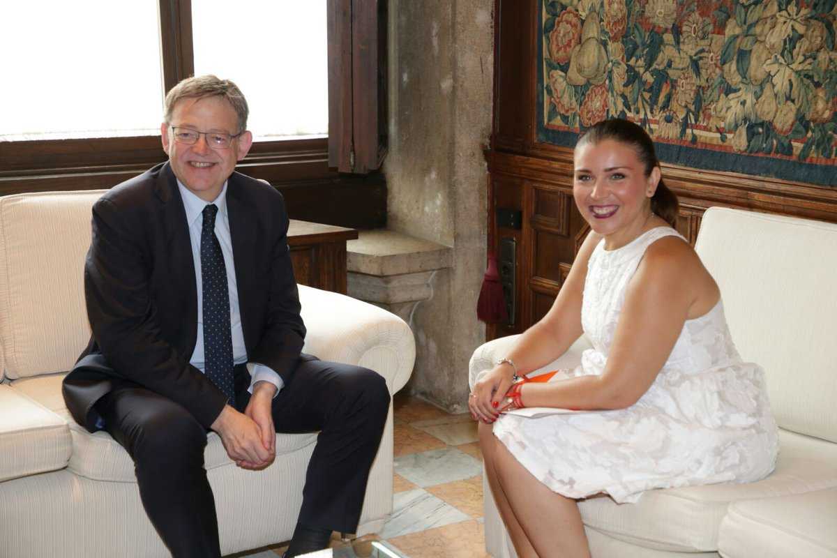 El president de la Generalitat, Ximo Puig, ha rebut en audiència la portaveu de Ciutadans a les Corts, Mari Carmen Sánchez.
