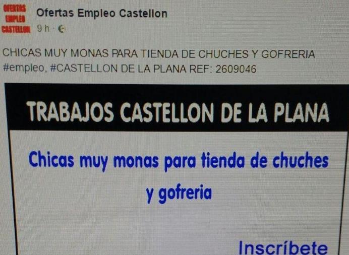 Imatge de l'oferta de treball denunciada pel Consell.