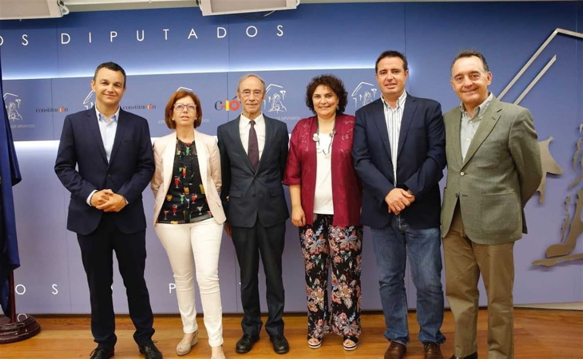 Els diputats valencians Artemi Rallo i Ciprià Ciscar al Congrés.