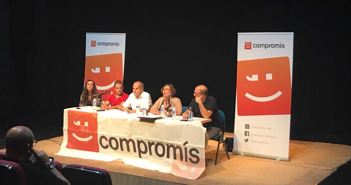Moment de la jornada de treball de Compromís 'Regeneració democràtica'.
