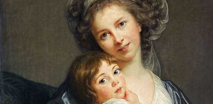 Élisabeth Vigée Le Brun, 'Madame Vigée Le Brun amb la seua fila Julie' (detall), 1786