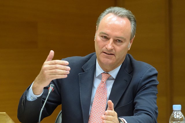L'expresident de la Generalitat, Alberto Fabra, durant la seua compareixença a la comissió d'investigació de Fira València.