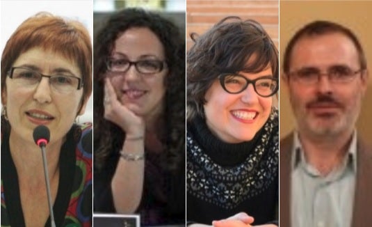 Dolors Pedrós, Irenen Ballester, Núria Vizcarra i Ramon Roselló.