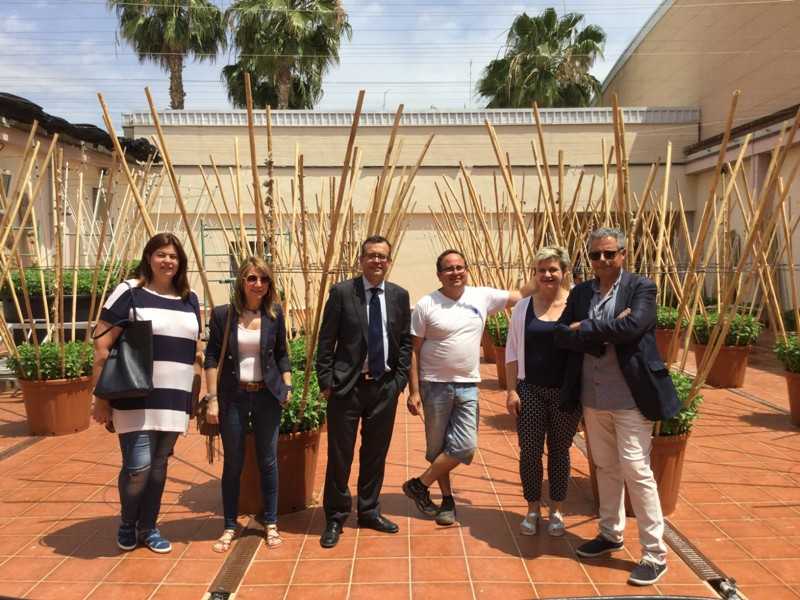 La diputada Pilar Moncho amb l'alcaldessa de Bétera, Cristina alemany a l'Hort de les Alfàbegues