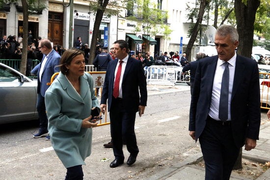 La presidenta del Parlament català, Carme Forcadell, arribant al Tribunal Suprem