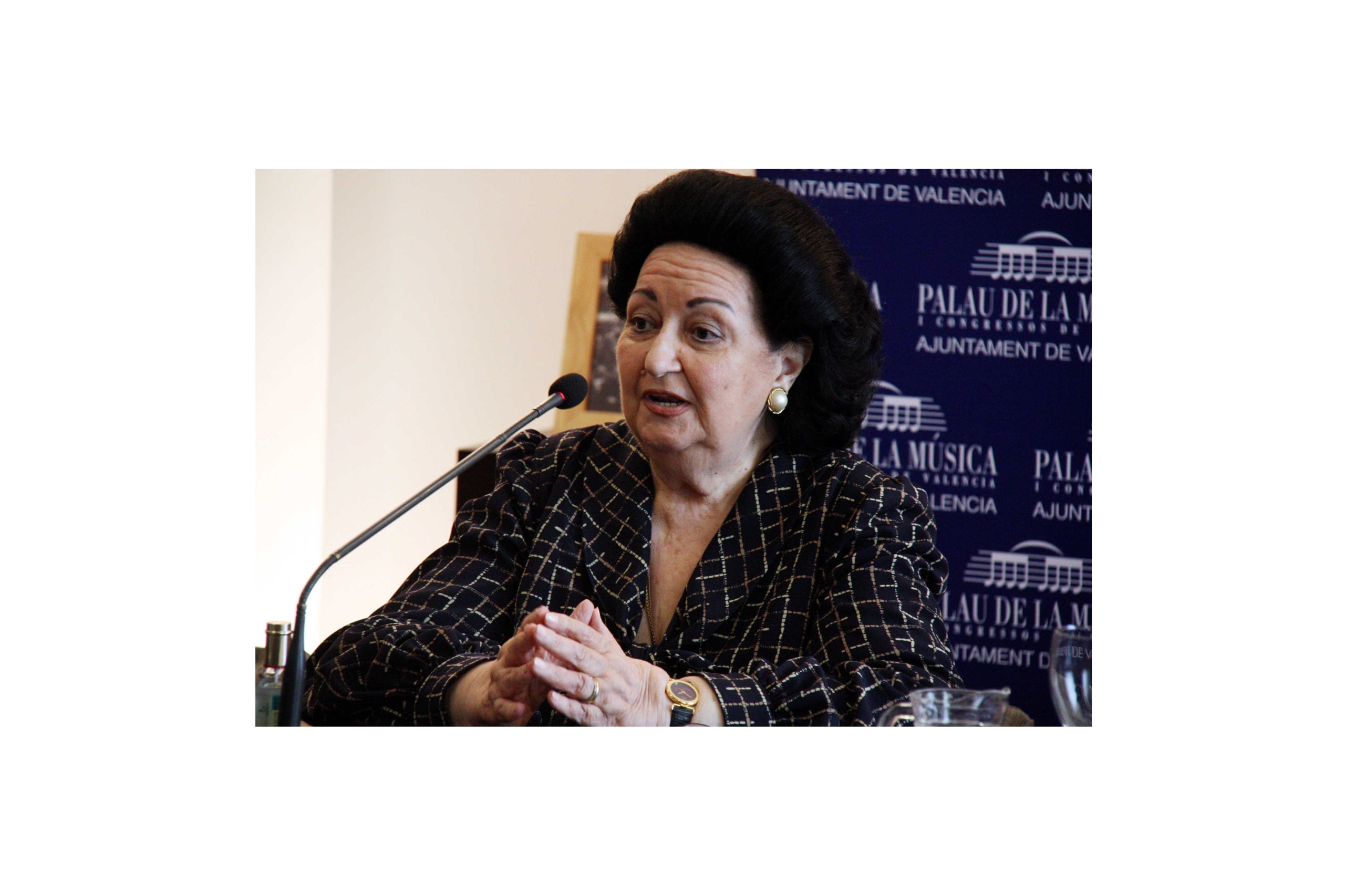 Montserrat Caballé en una imatge d'arxiu de la presentació del recital al Palau de la Música Catalana, on va ser homenatjada en 2012.