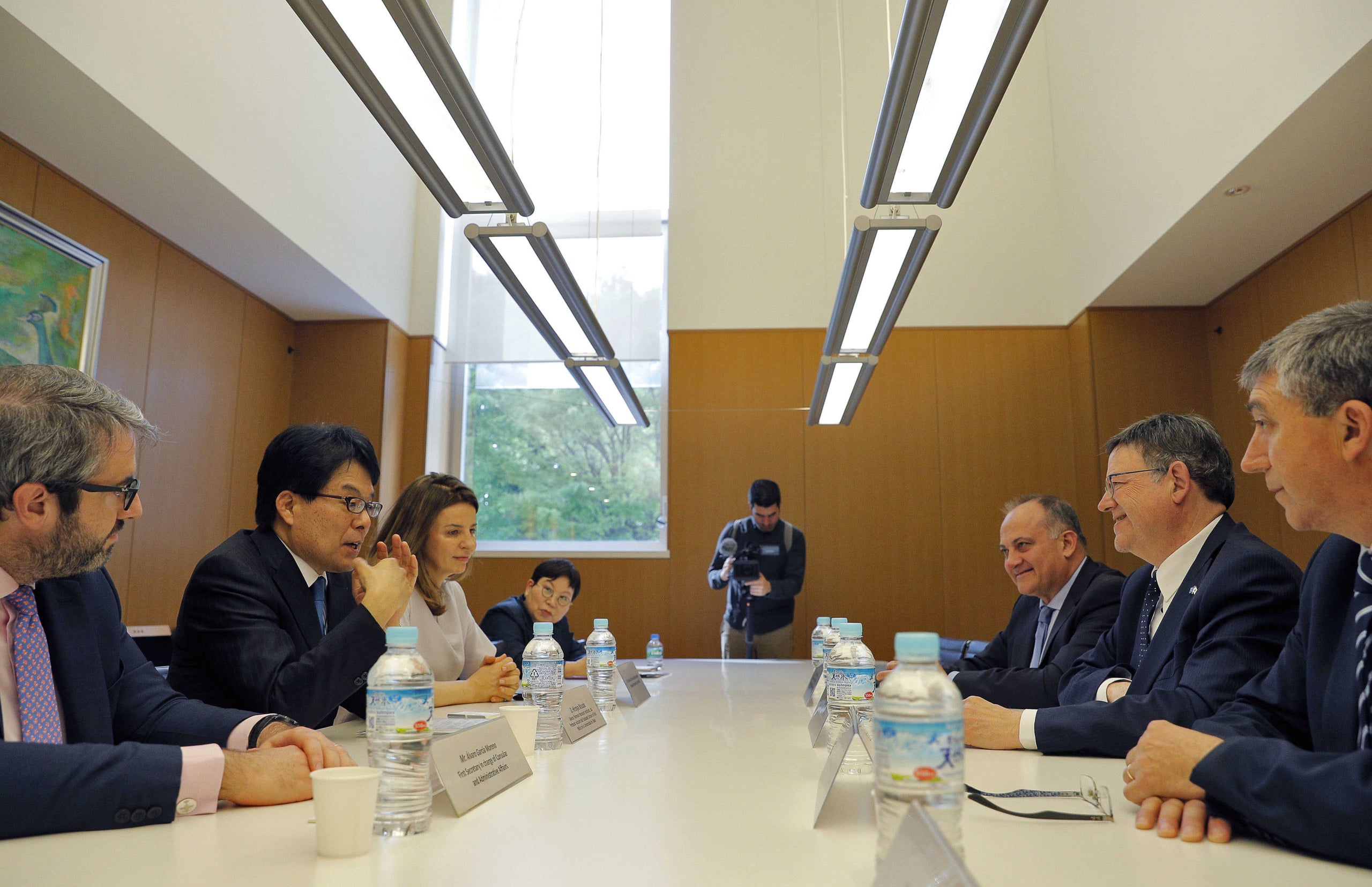 El president Puig i el conseller Climent es van reunir amb el professor de la Universitat de Tòquio, Hiroya Masuda.