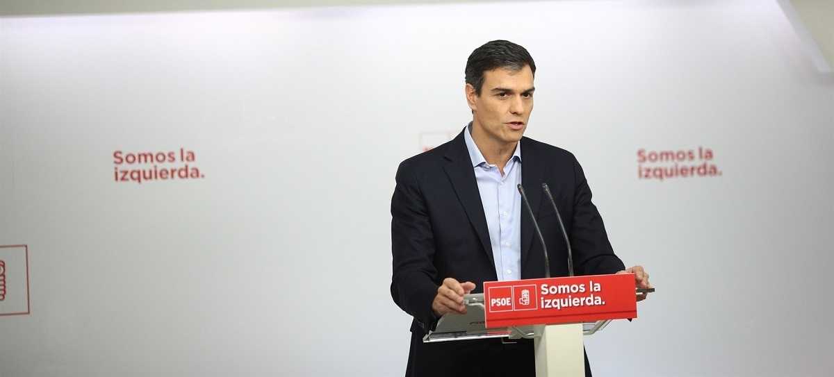 Roda de premsa de Pedro Sánchez després de reunir-se amb el Rei.