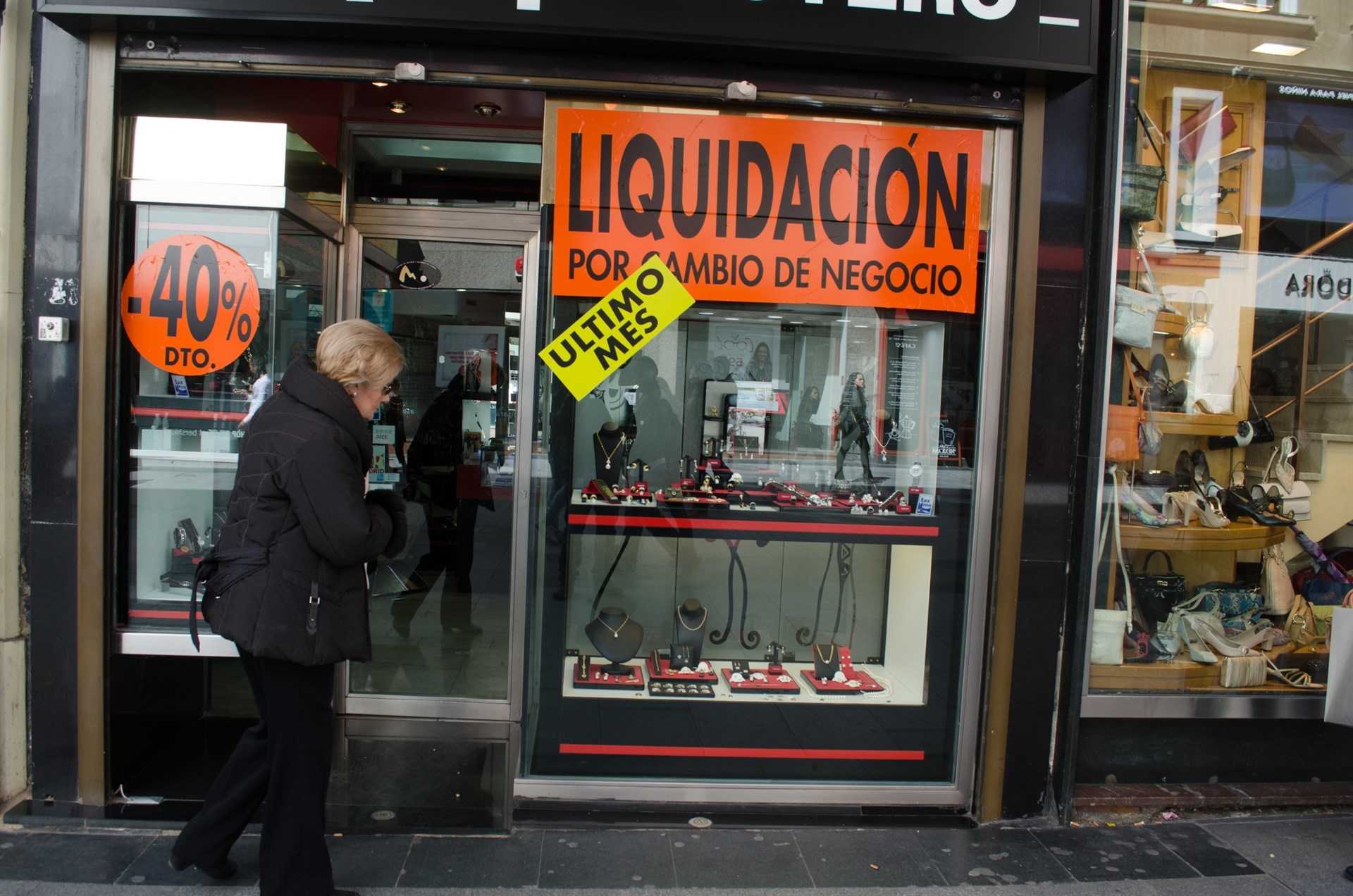 Una botiga en liquidació.