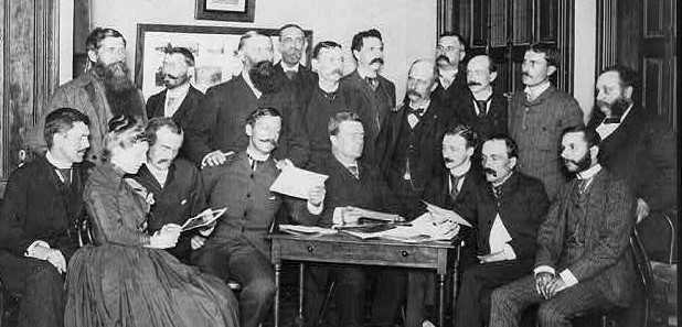 Frances Benjamin Johnston, 'Washington Camera Club' (detall), ca. 1890. Fotografia. Library of Congress, Washington D. C.