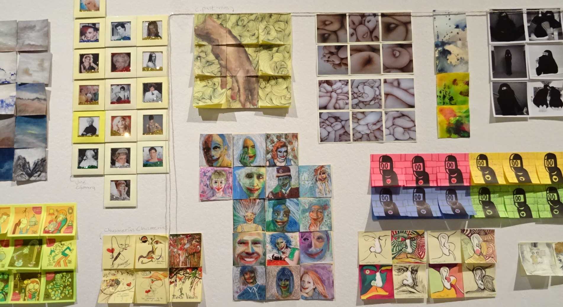 El Centre del Carme exhibix més de 3.200 xicotetes obres d'art sobre post-its en la mostra 'I Posquin You'.