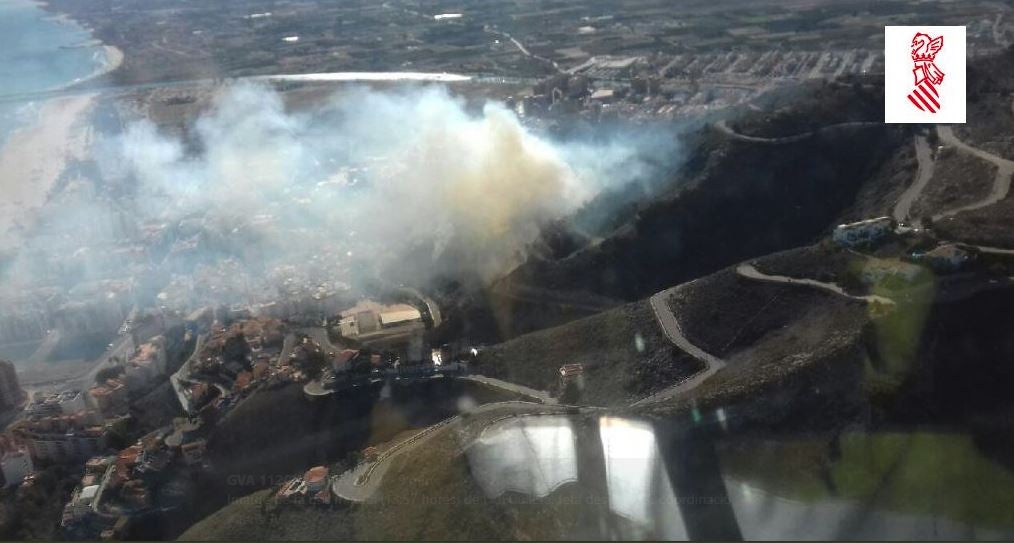 A Cullera s'han mobilitzat dos mitjans aeris.