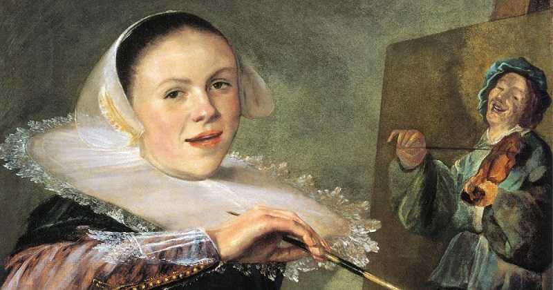 Judith Leyster, 'Autoretrat' (detall), ca.1630
