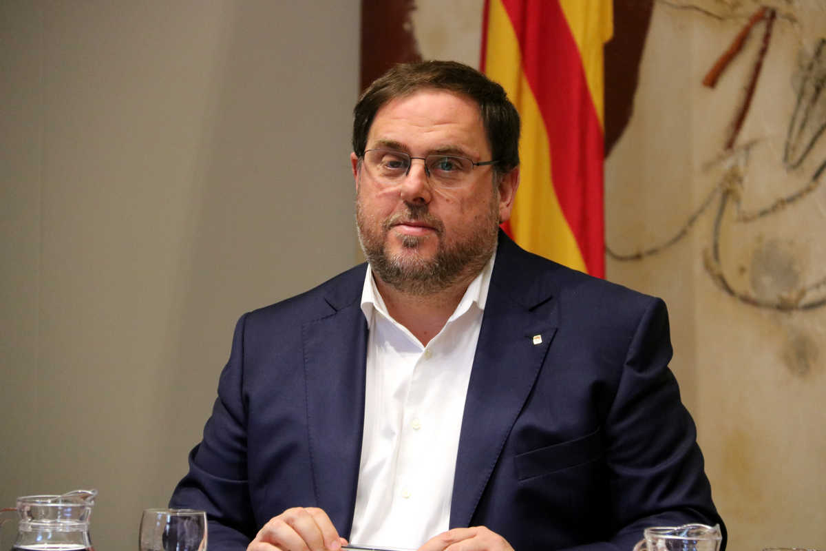 Imatge d'arxiu d'Oriol Junqueras, al Consell Executiu del 17 d'octubre de 2017.