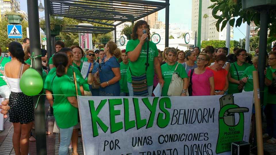 Acció de protesta de les 'kellys' a Benidorm just fa un any.