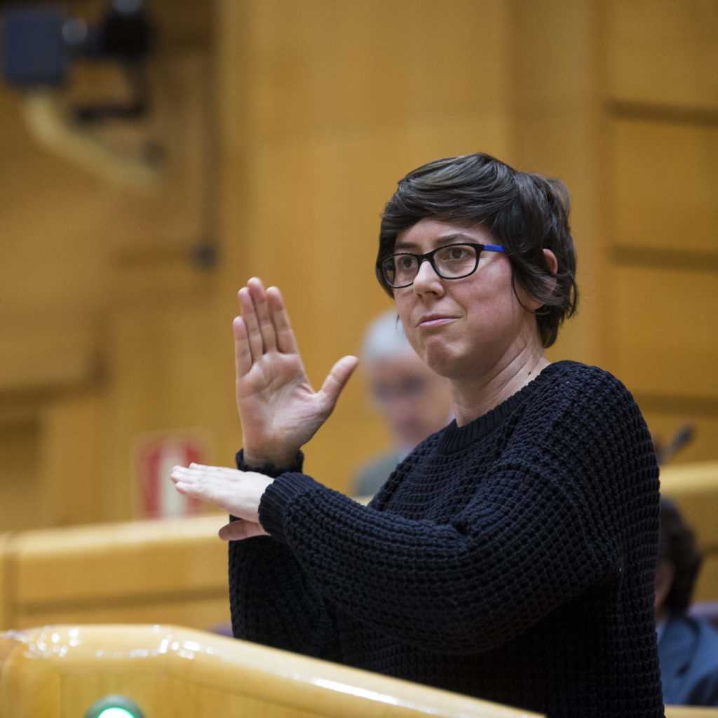 La senadora valenciana d'Unidos-Podemos, Pilar Lima.