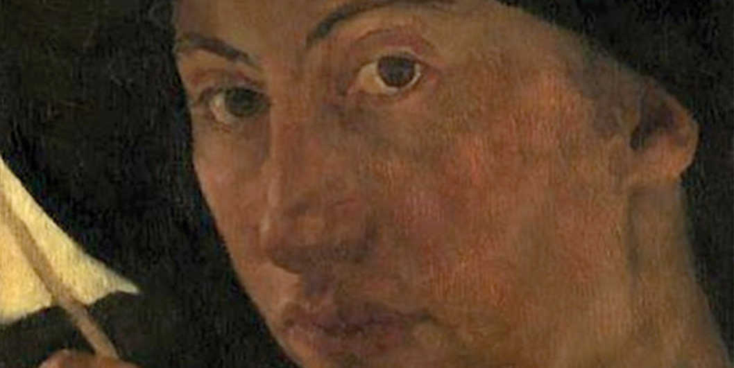 Lotte Laserstein, 'Autoretrat' (detall), ca. 1928. Oli sobre llenç