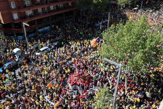 Més de 900 autobusos han arribat a Barcelona des de tots els punts de Catalunya.