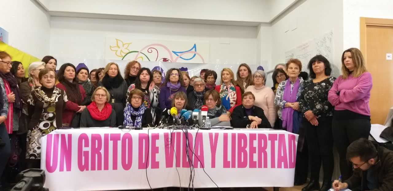 La periodista Rosa Solbes ha sigut l'encarregada de llegir el manifest, que s'ha presentat de forma simultània en 27 localitats espanyoles.