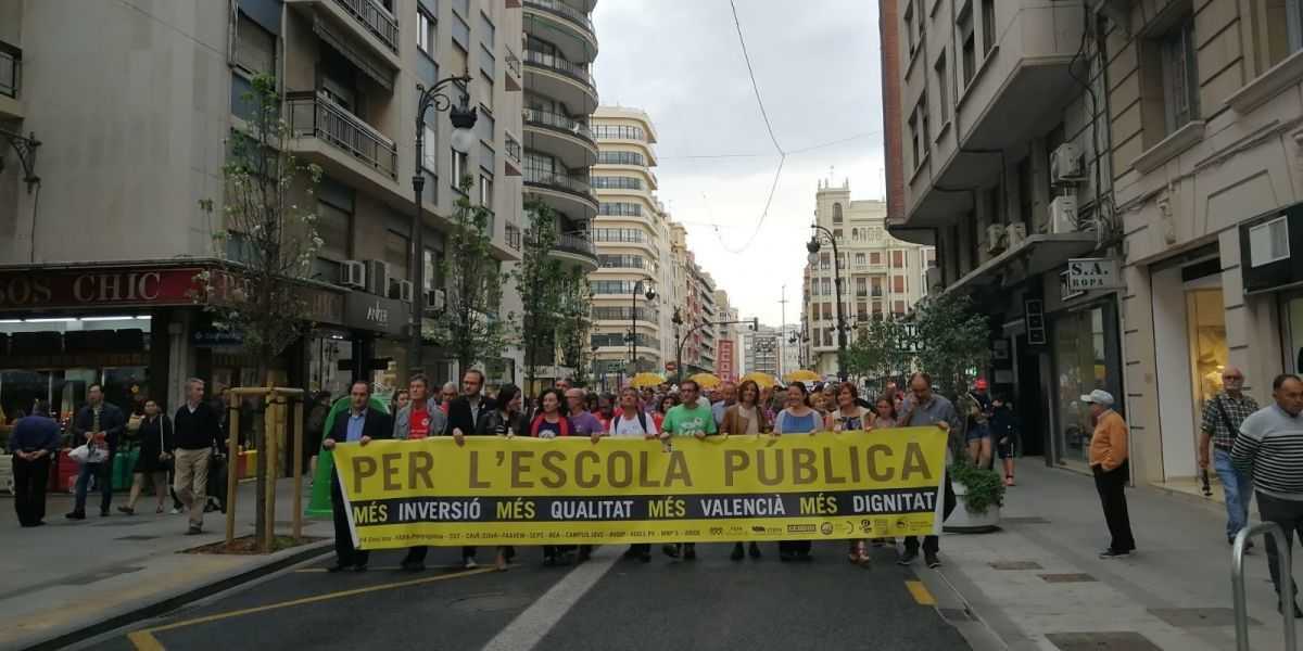 En una imatge d'arxiu, una manifestació de la Plataforma per l'Ensenyament Públic.