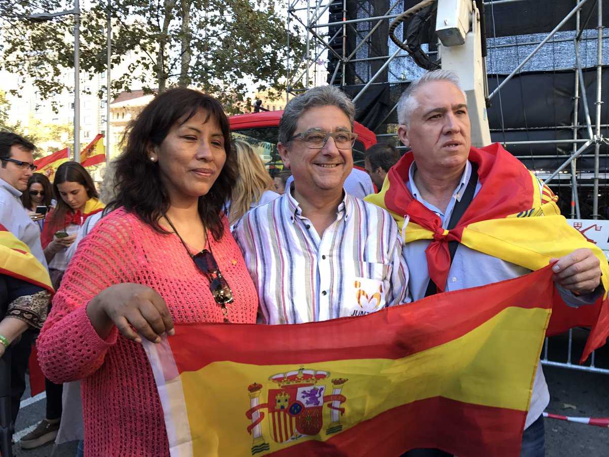 Enric Millo a la manifestació de diumenge passat a Barcelona.