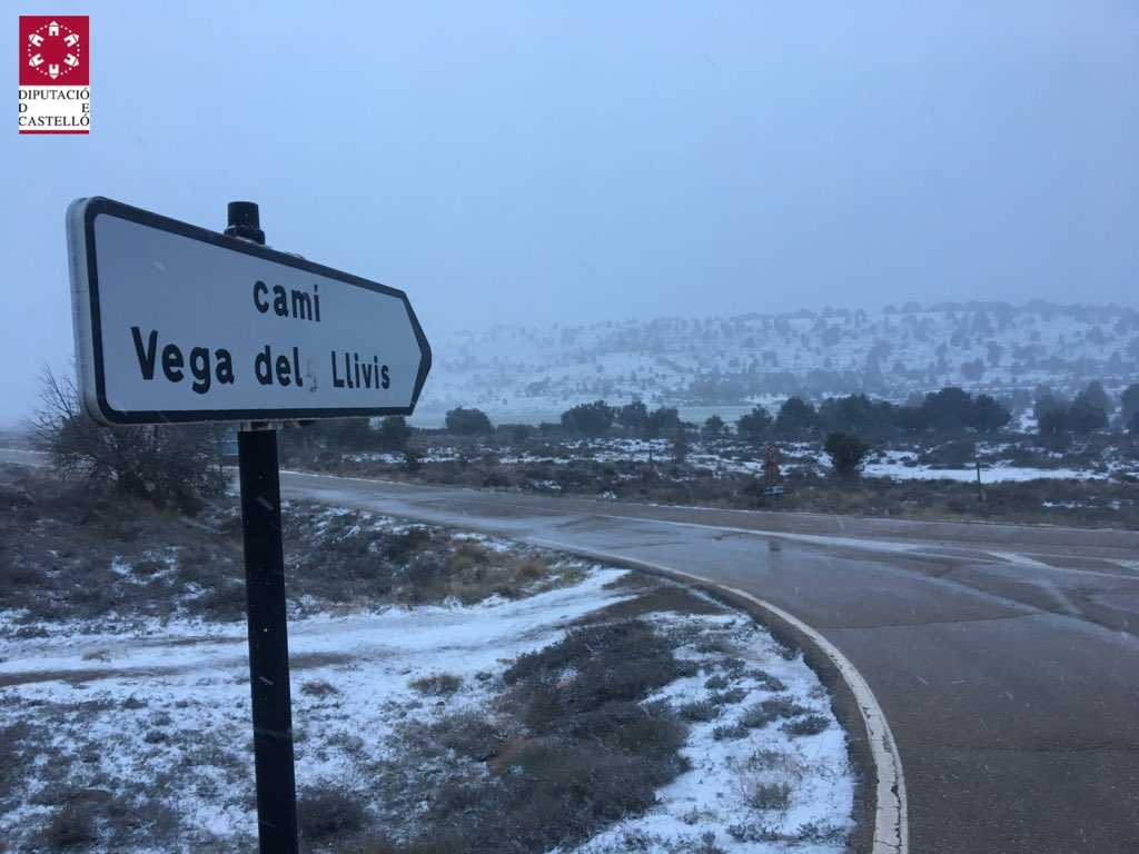 L'AEMET havia activat l'avís groc per nevades i vent a la demarcació de Castelló