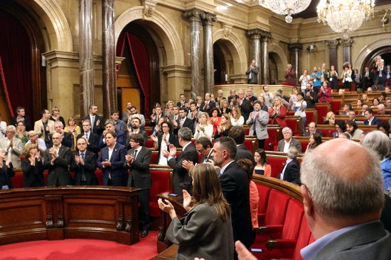 Imatge del ple del Parlament de Catalunya, ahir.
