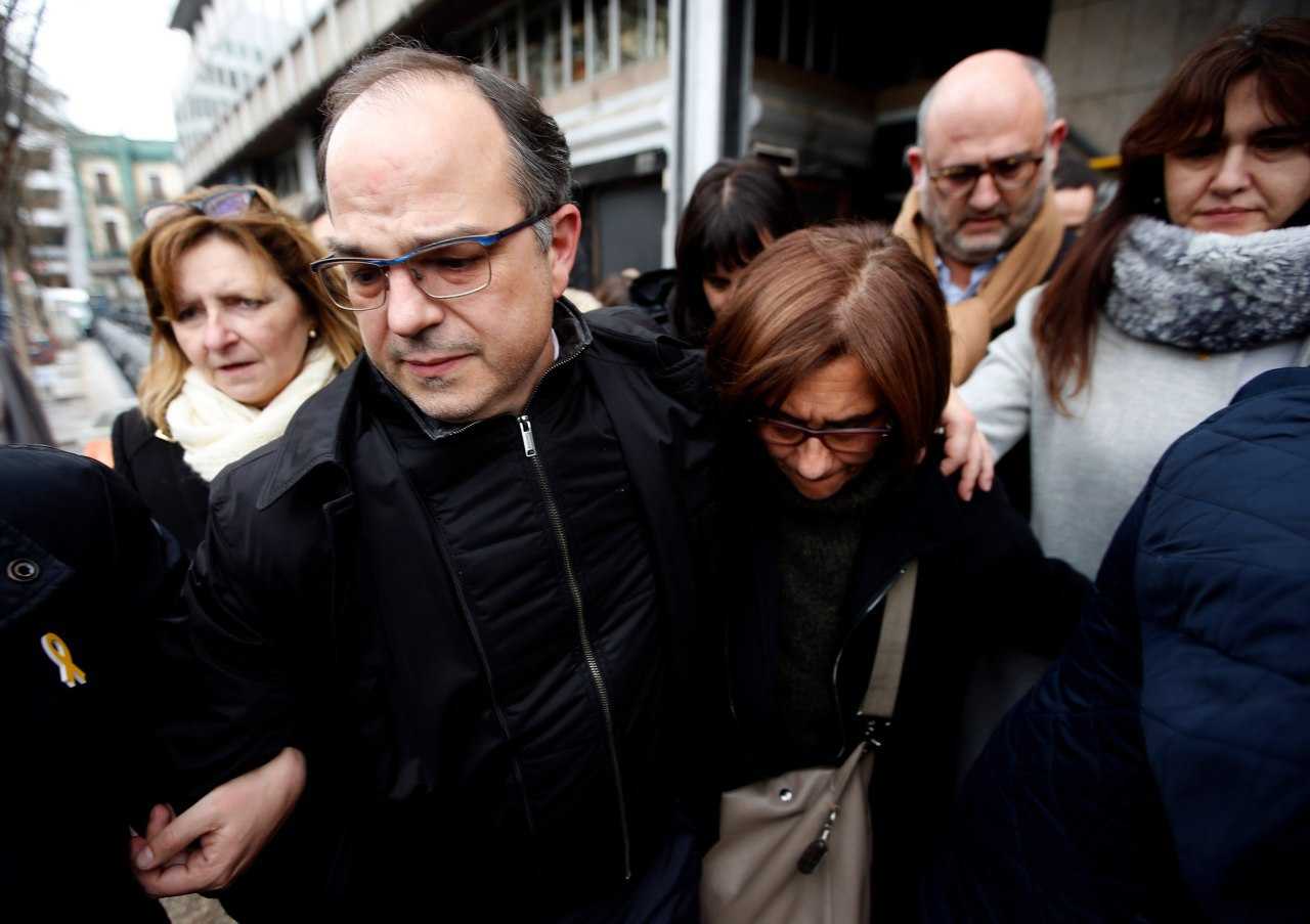 El candidat a la presidència de la Generalitat de Catalunya, Jordi Turull, a la seua arribada aquest divendres a la seu del Tribunal Suprem.