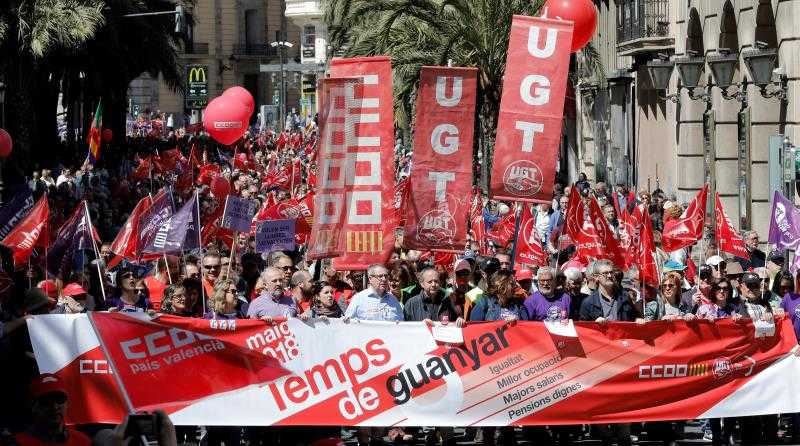 Els sindicats han comptat amb el suport del Consell en la seua reivindicació laboral del Primer de Maig.