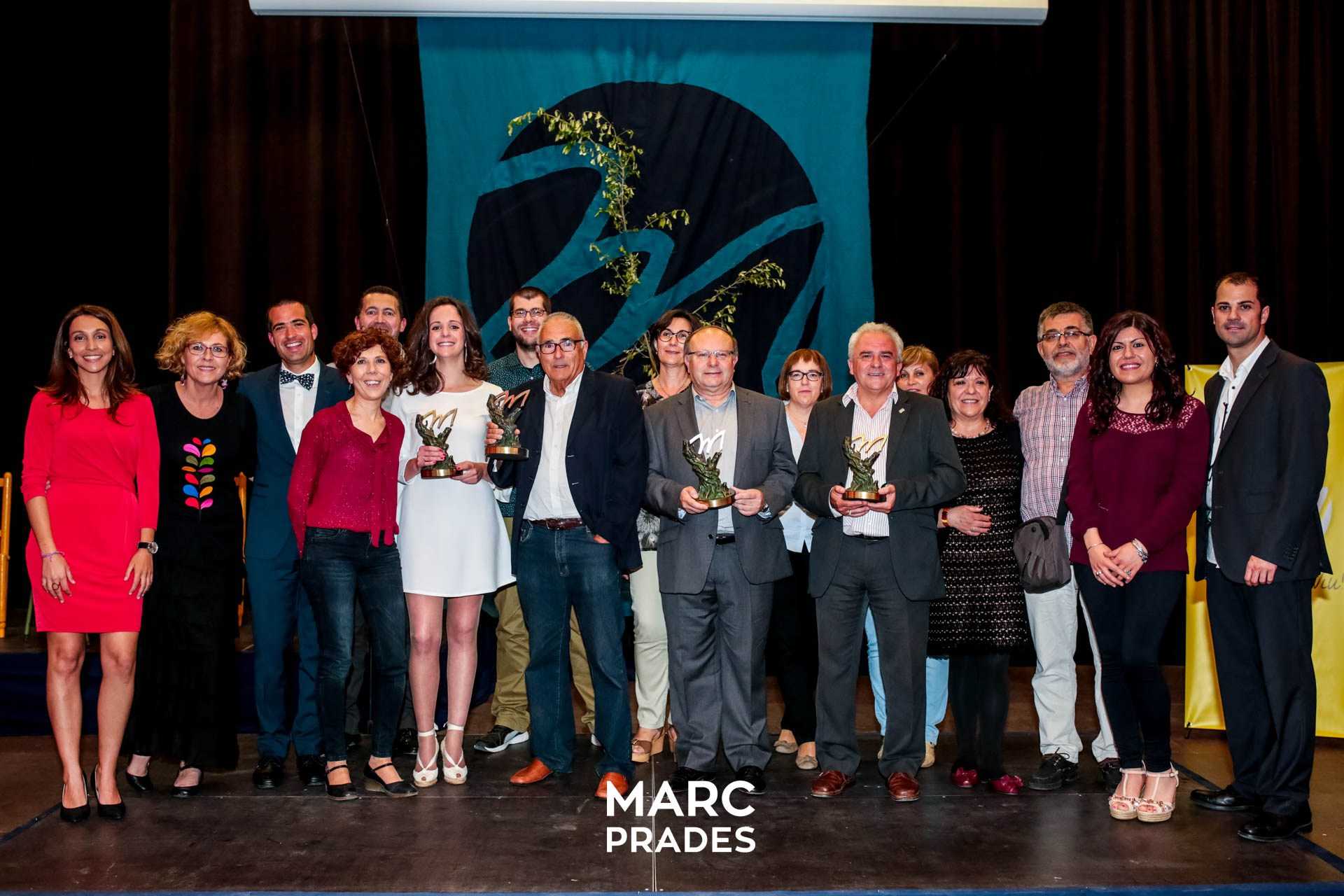 Els guardonats dels Premis Maestrat Viu a l'Auditori de Sant Mateu