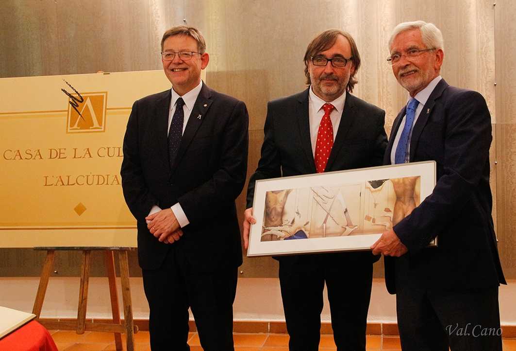 Puig i Lerma, amb l'alcalde de l'Alcúdia, Andreu Salom