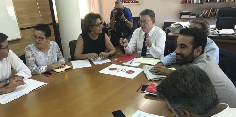 Reunió del Secretariat del PSPV, l'òrgan més reduït de govern del partit.