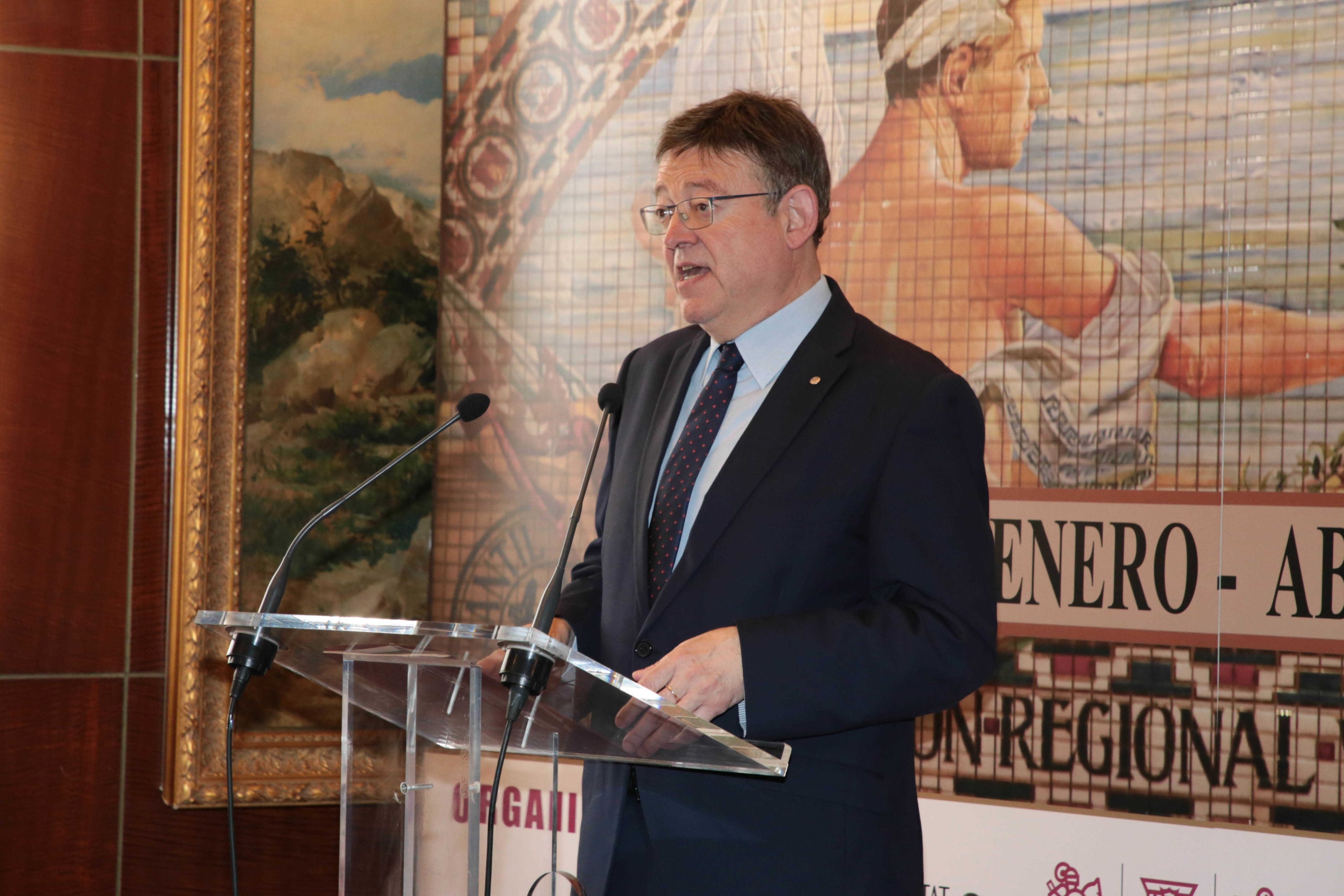 El president de la Generalitat, Ximo Puig, en la presentació de l''Expoforum 2019' aquest divendres.