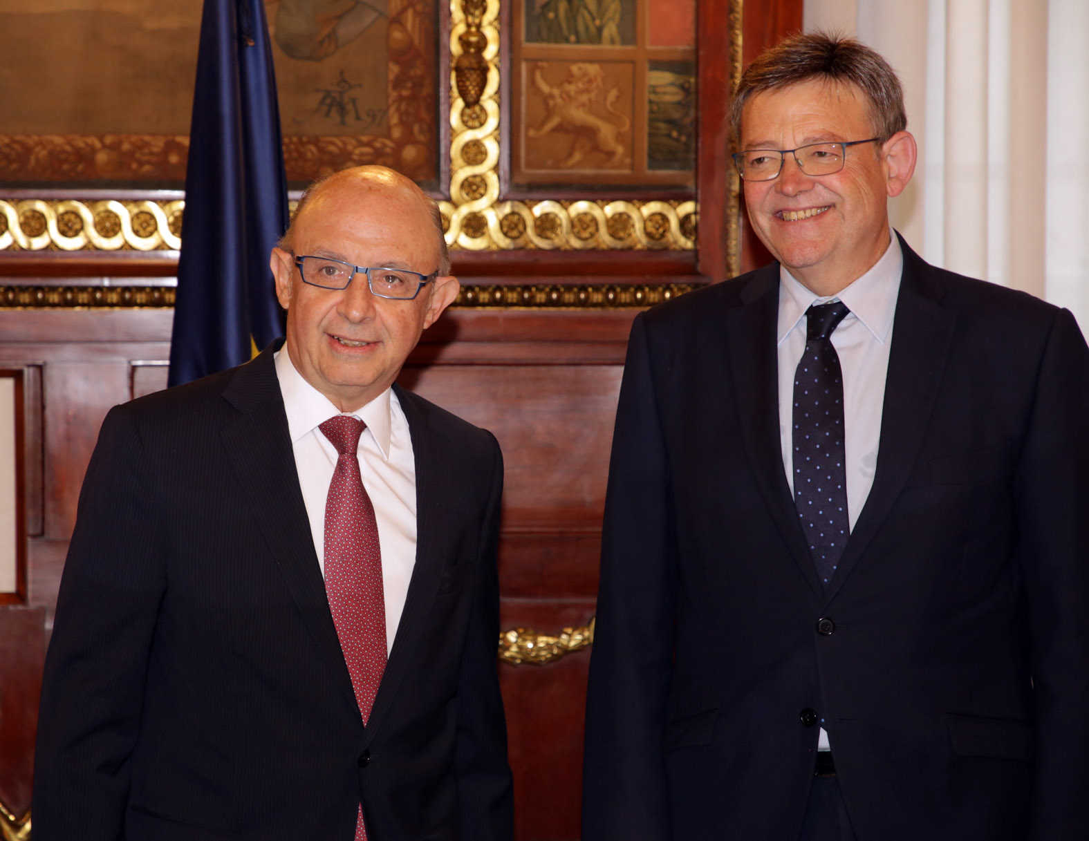 Ximo Puig i Cristóbal Montoro s'han reunit aquest migdia a la seu del ministeri d'Hisenda a Madrid.