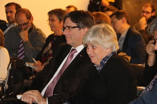 El president Carles Puigdemont amb la consellera Clara Ponsatí.