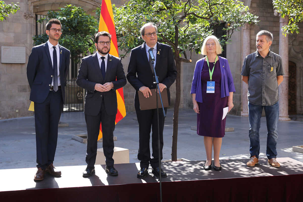 El president Torra ha reivindicat la jornada d'ara fa un any com un "dia de victòria".