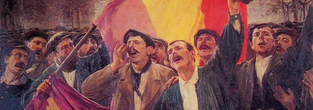 Per què el morat en la bandera republicana? Color que pretén representar Castella, per als republicans espanyols de 1931, "región ilustre, nervio de la nacionalidad". I en l'himne, el de Riego, a recordar les gestes del Cid.