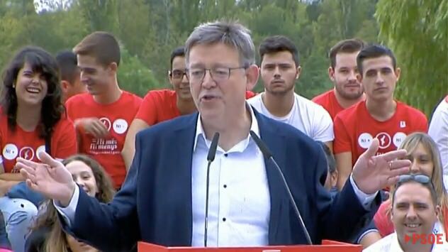 El president de la Generalitat participa en la Festa de la Rosa del PSPV-PSOE.