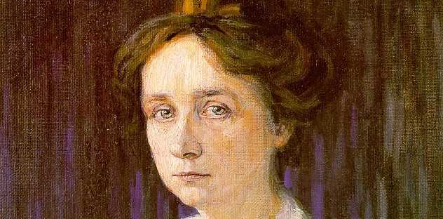 Vassili Kandinski, 'Retrat de Gabriele Münter' (detall), 1905. Oli sobre llenç.