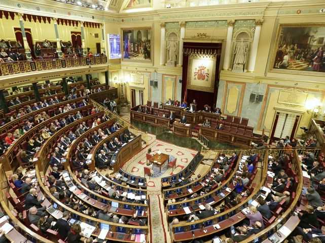 Imatge de l'hemicicle de la cambra baixa de l'Estat espanyol durant la sessió d'aquest divendres.