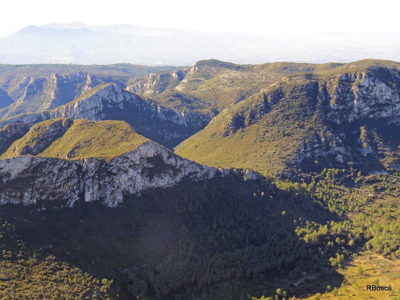 Vista del paratge natural del Surar des del Mondúver.
