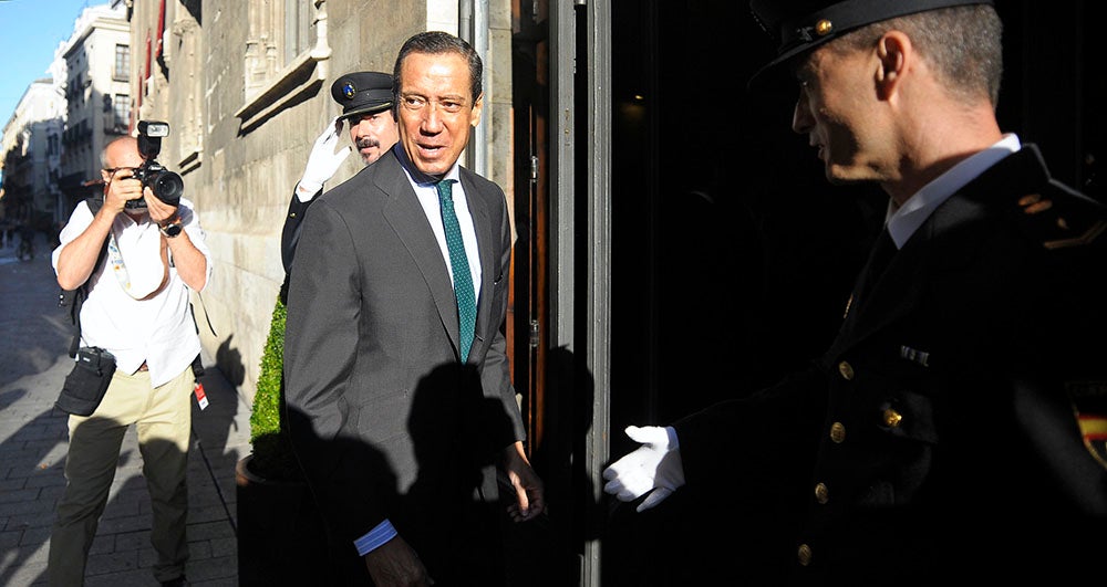 L'expresident de la Generalitat Eduardo Zaplana està a l'Hospital des del passat 18 de desembre. En la foto, el 9 d'octubre de 2017, entrant al Palau de la Generalitat. / DANIEL GARCÍA-SALA 