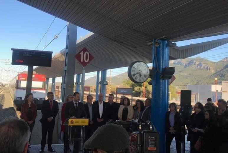 L'actuació en aquest tram s'emmarca en les obres del nou accés ferroviari de l'AVE que va des de Madrid fins a Múrcia. / EUROPA PRESS