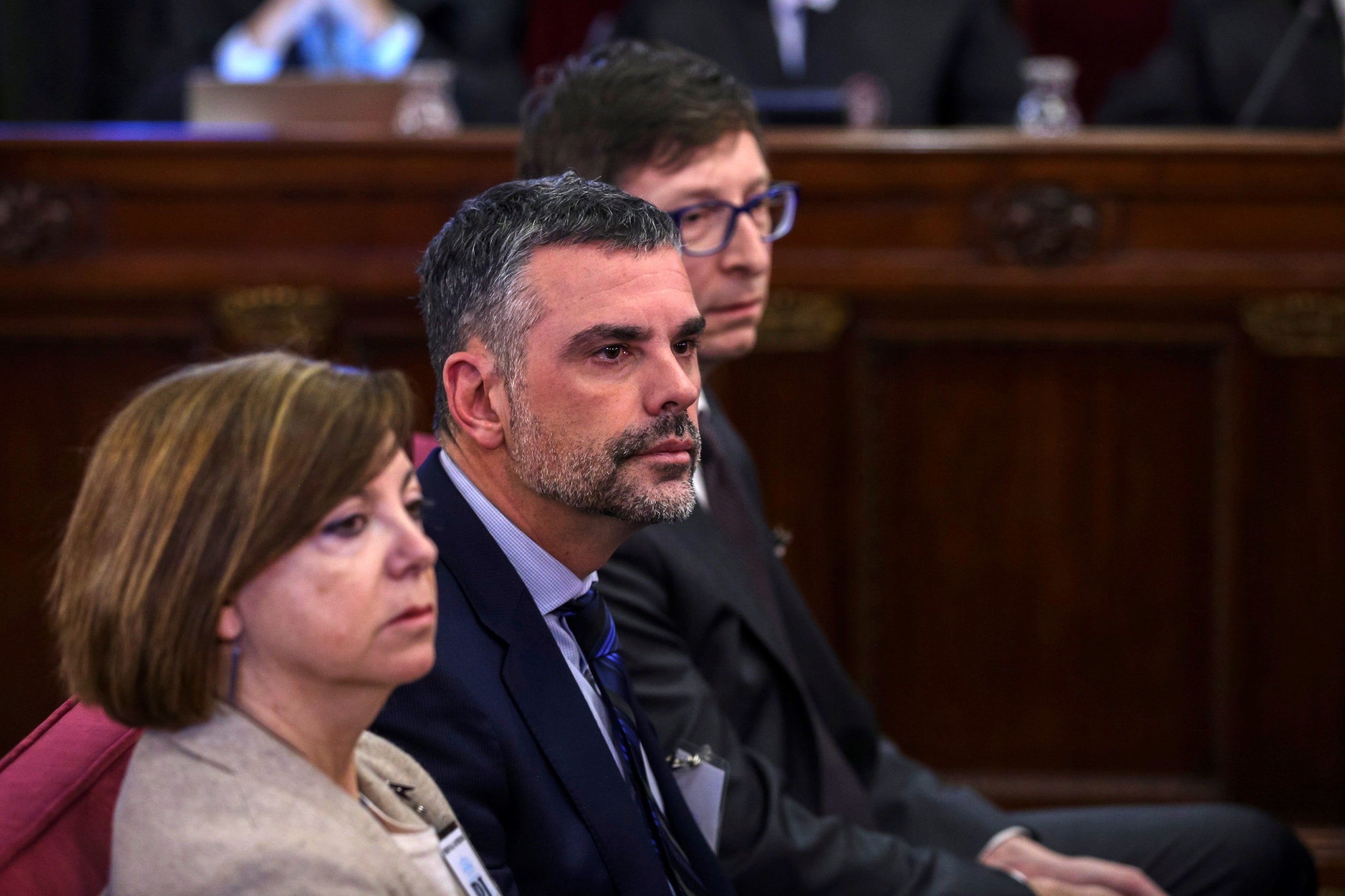 La sessió d'aquest dimecres es va allargar fins a les 20.30 hores, motiu pel qual la defensa de Jordi Sànchez, Jordi Pina, va queixar-se argumentant que els acusats no es trobaven en 'perfectes condicions'. POOL EFE