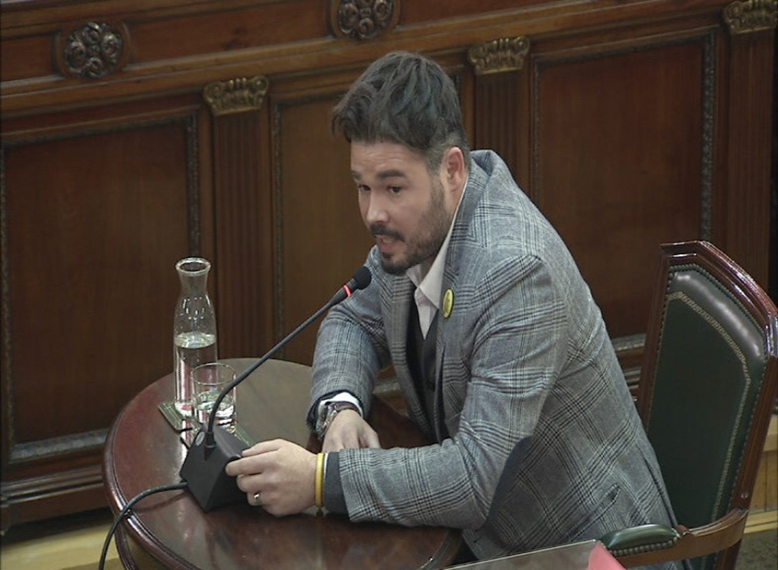 Rufián nega que hi haguera violència durant els escorcolls del 20 de setembre. / ACN