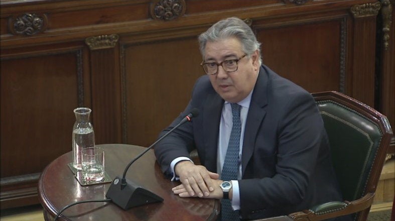 L'exministre de l'Interior Juan Ignacio Zoido s'ha desvinculat al Tribunal Suprem del dispositiu de seguretat dissenyat pels cossos de seguretat estatals per a l'1-O. / ACN